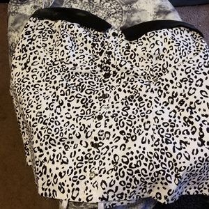 Torrid Animal Print Strapless Top